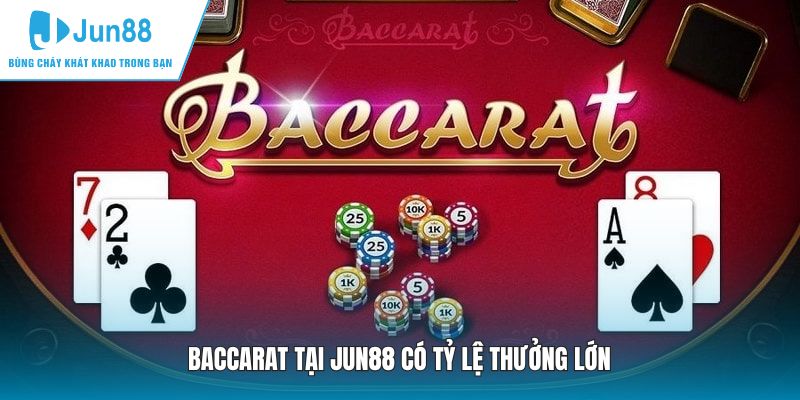 Baccarat tại JUN88 có tỷ lệ thưởng lớn